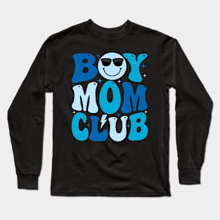 Boy Mom Club Mother'S Day Groovy Mother Long Sleeve T-Shirt